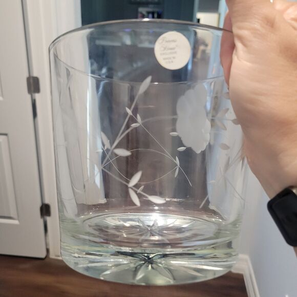 Vtg Princess House #522 Crystal Ice Bucket with Tongs in Box 5.5"H x 6"W - Picture 8 of 14